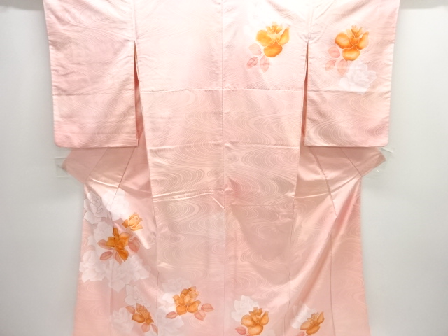 JAPANESE KIMONO / HOMONGI / EMBROIDERY / ROSE 
